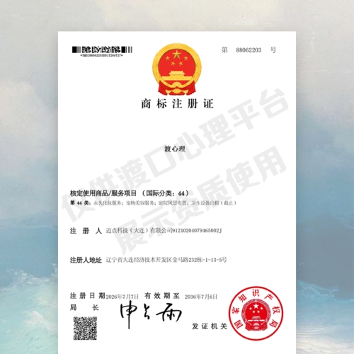 渡口心理&轻咨询品牌「渡心理」商标44类